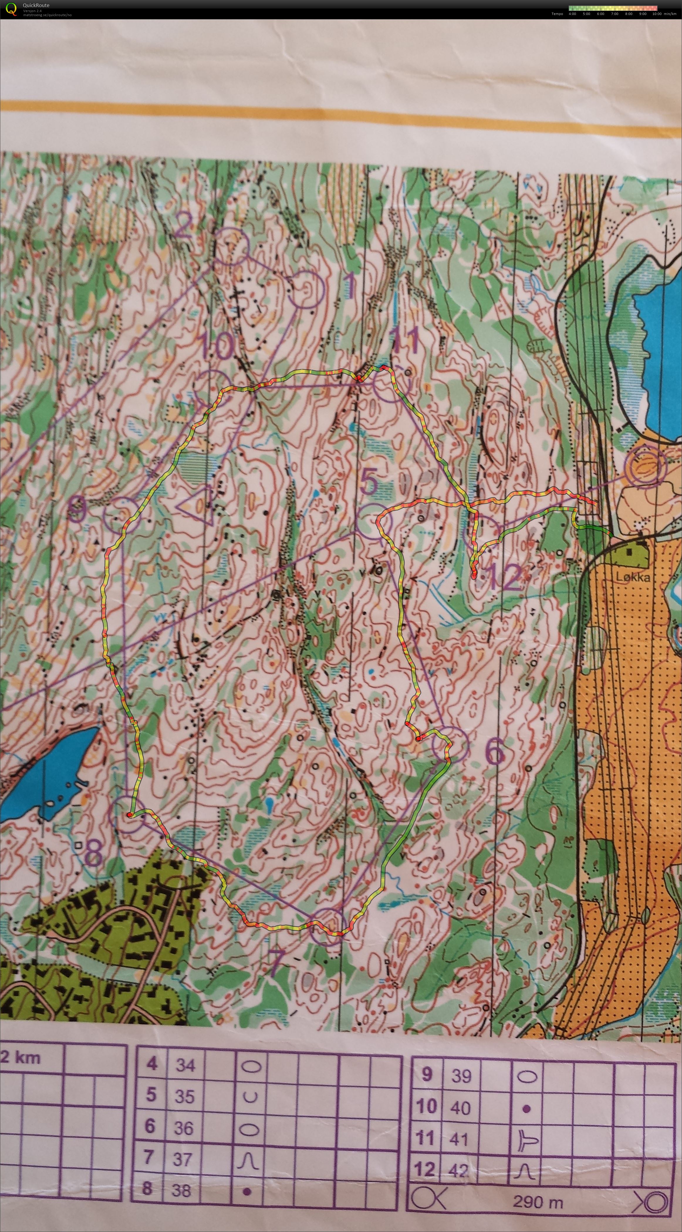 Onsdagstrening - vanskligere kart (2014-06-18)