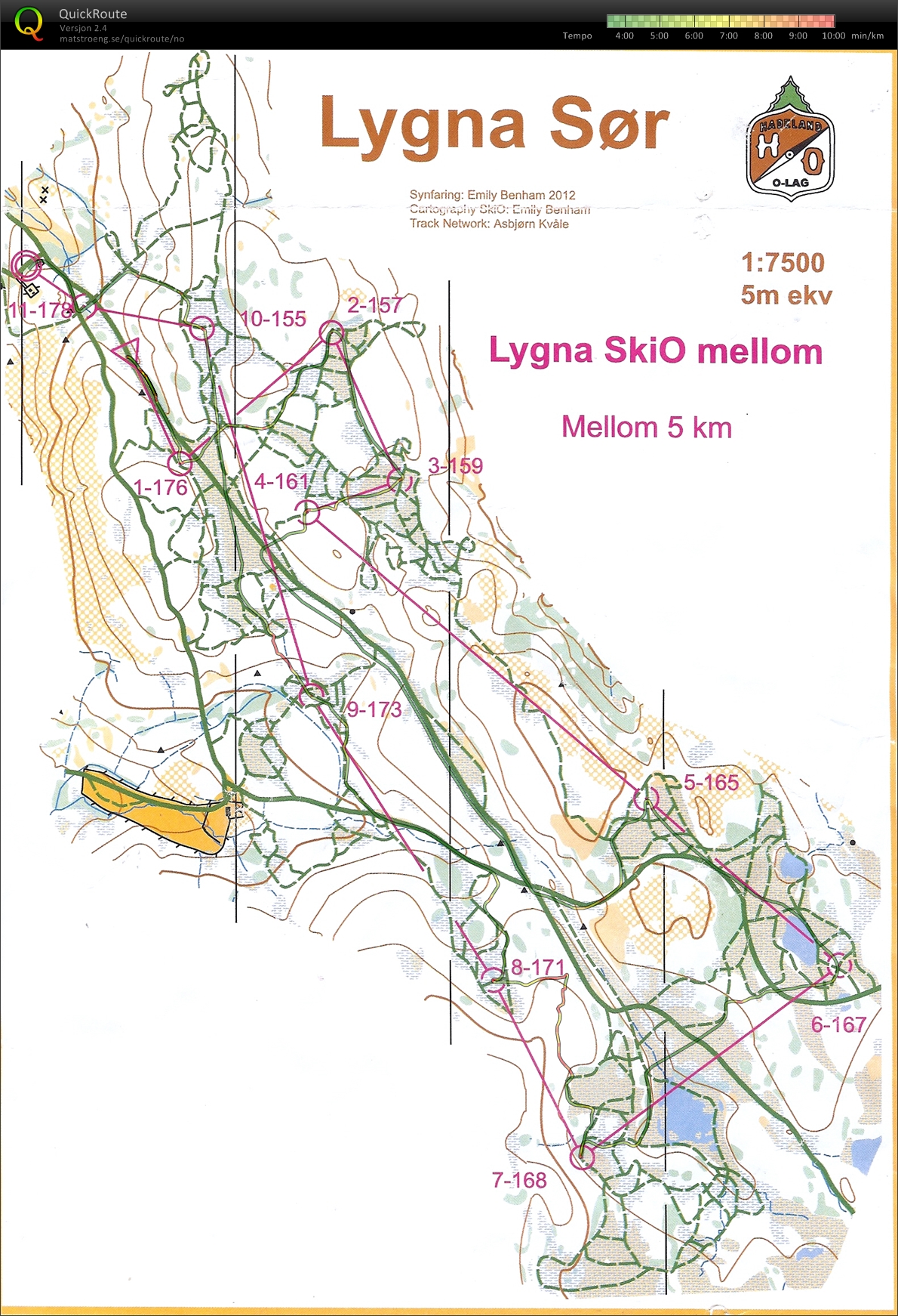 Ski-o Lygna mellom 4. jan 2015 (04.01.2015)