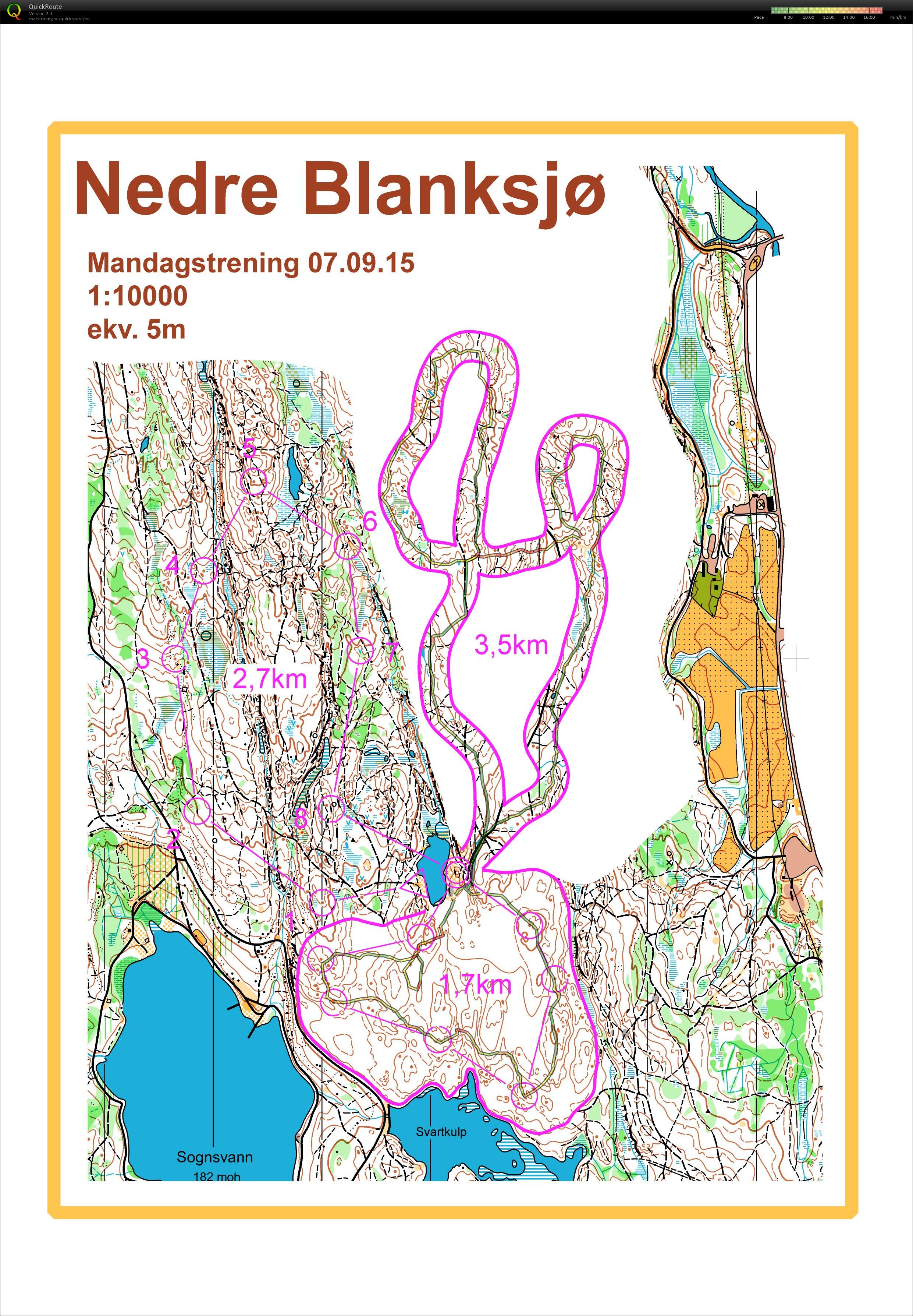 Mandagstrening Nedre Blanksjø (2015-09-07)