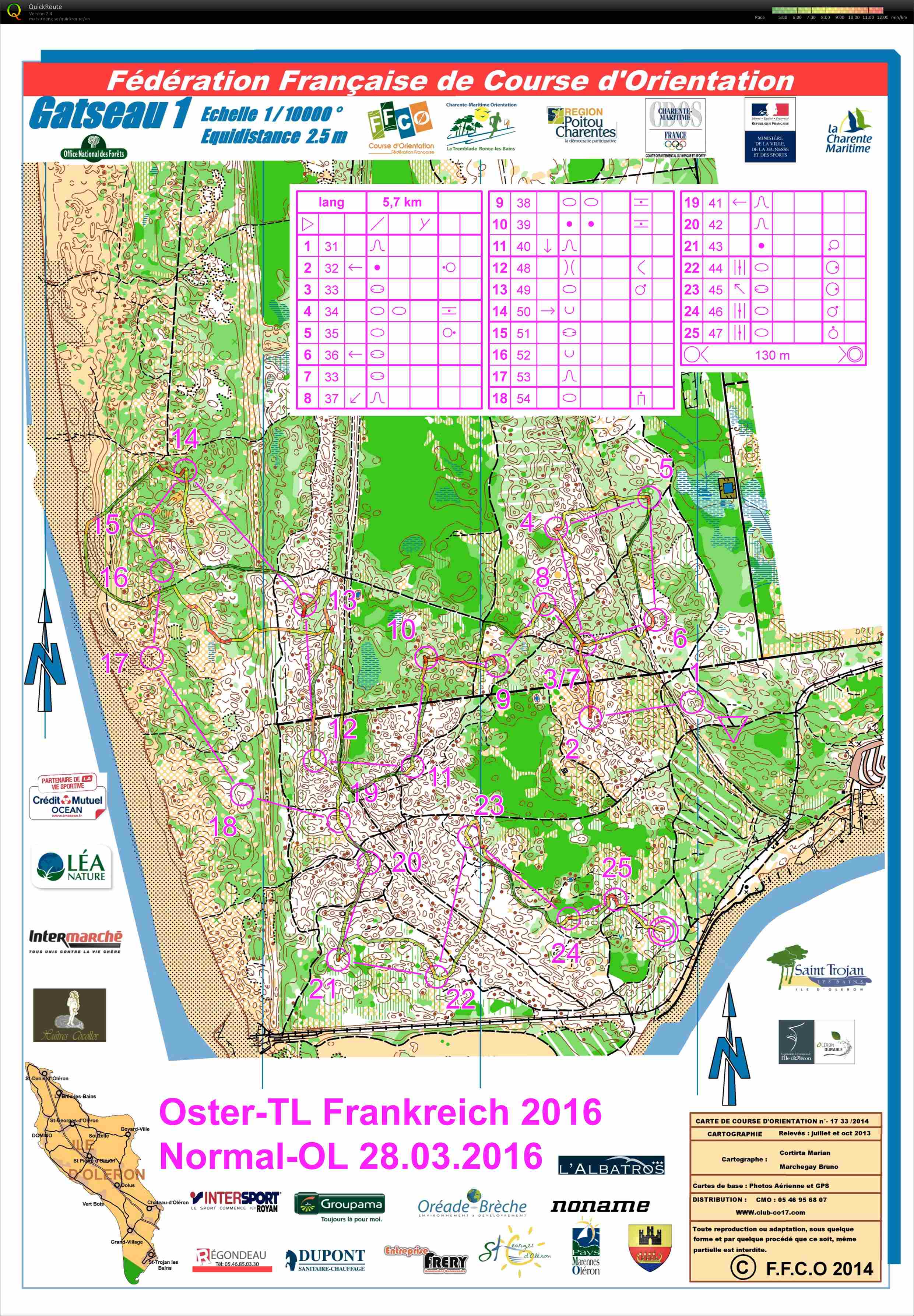 O-teknikk på ILE D'OLERON (28.03.2016)