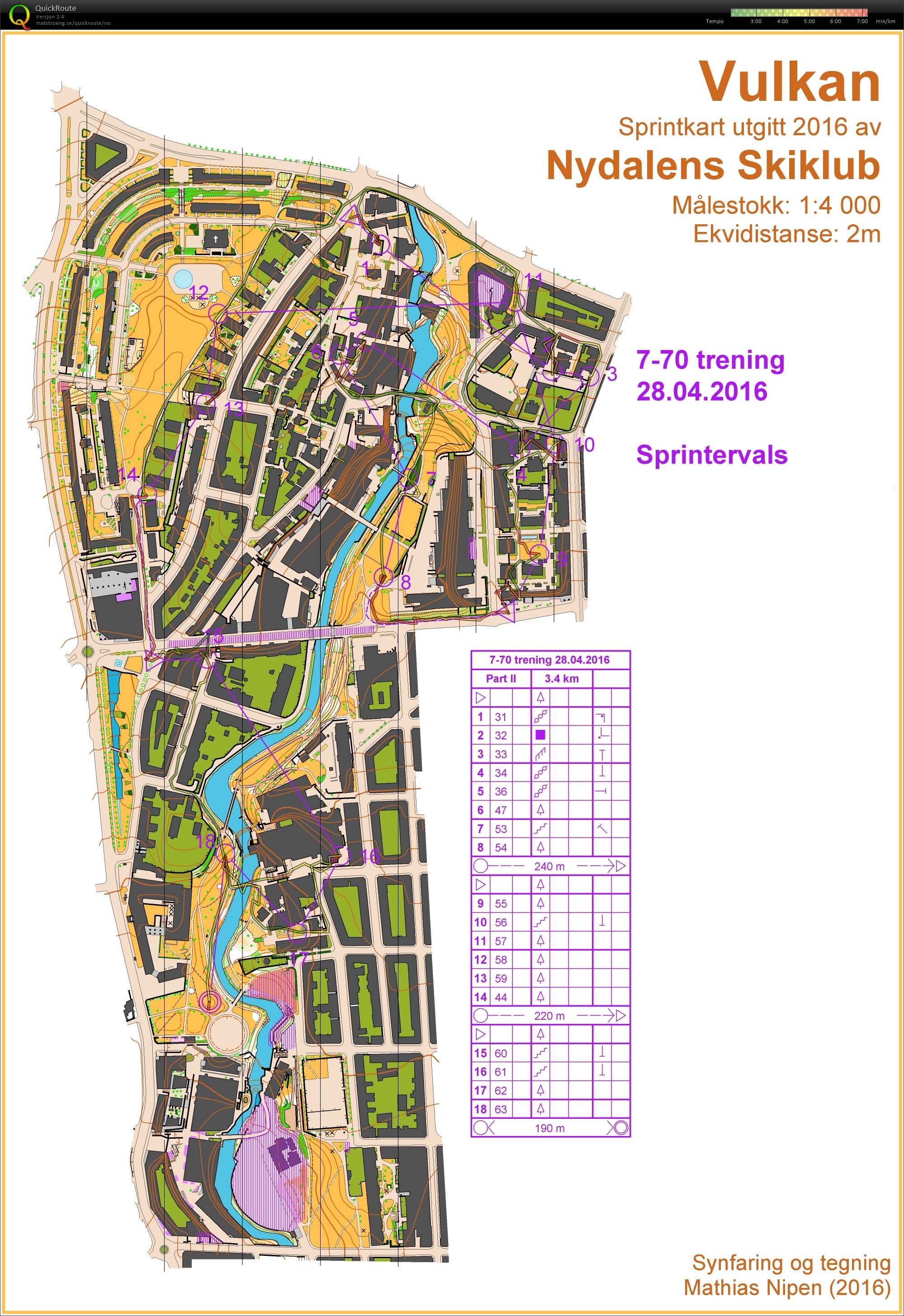 Sprintintervaller Vulkan 7-70-trening del 2 (28.04.2016)