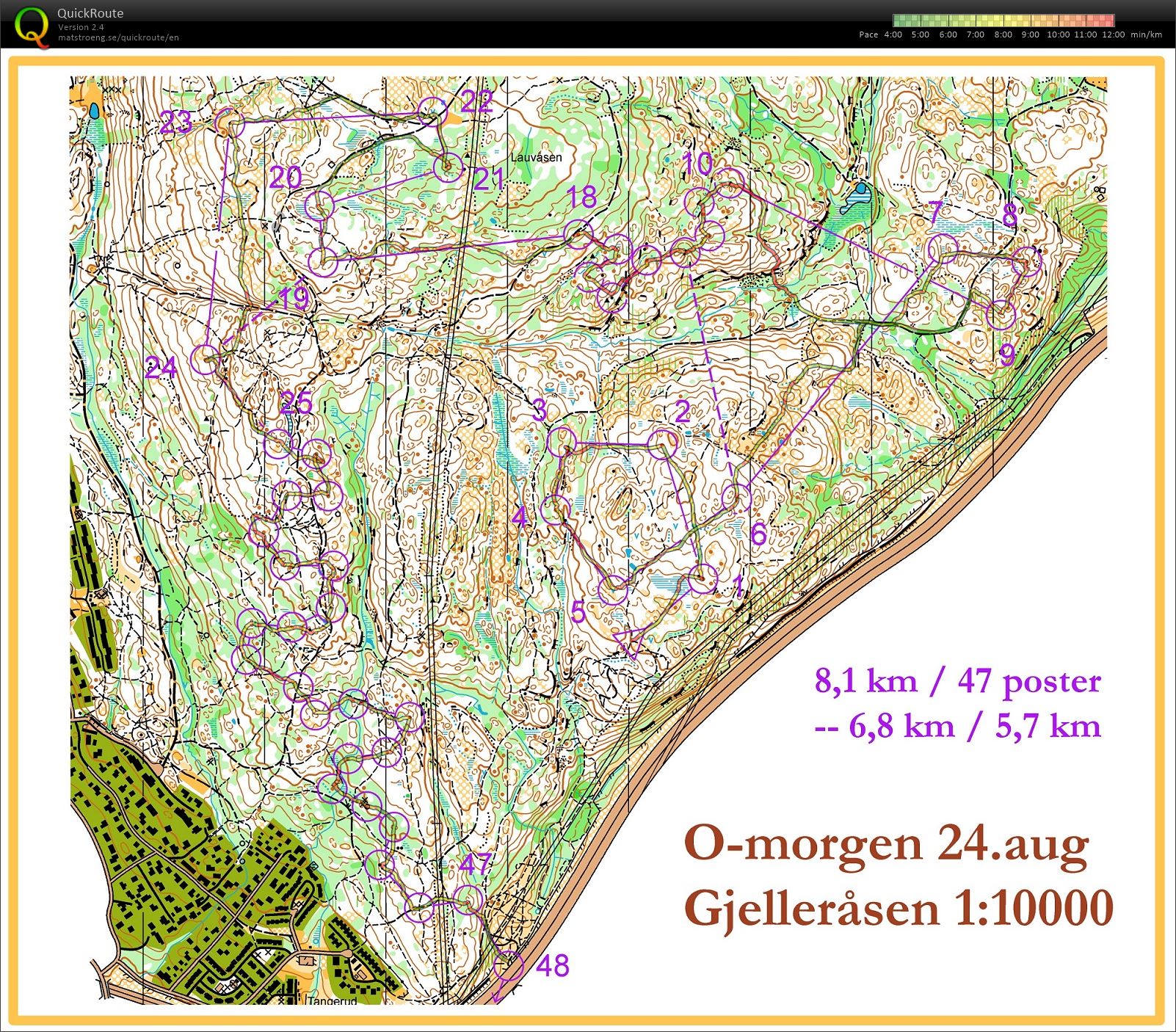 O-morgen Gjelleråsen 24/8 (24.08.2016)