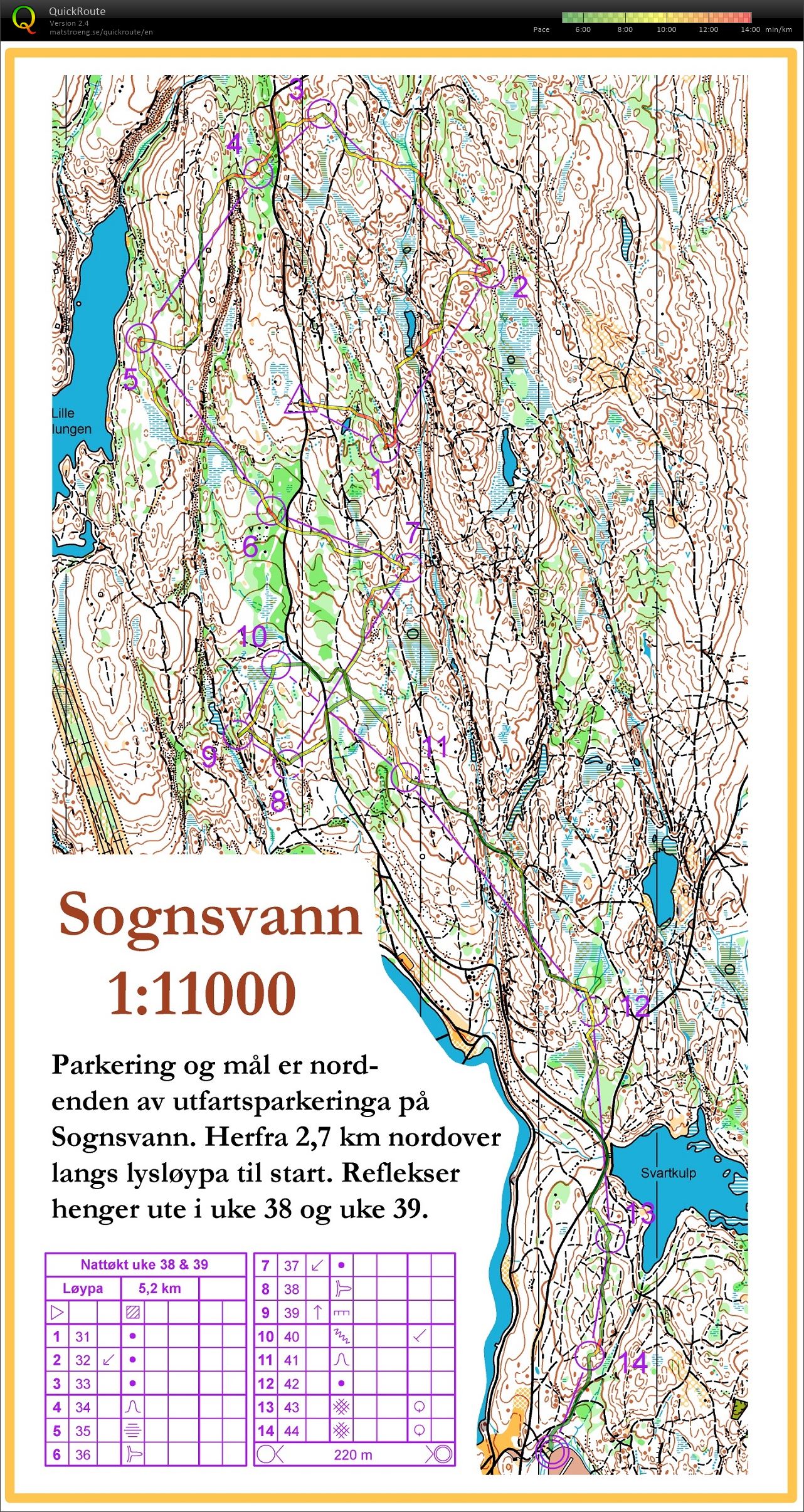 Nattøkt Sognsvann (20.09.2016)