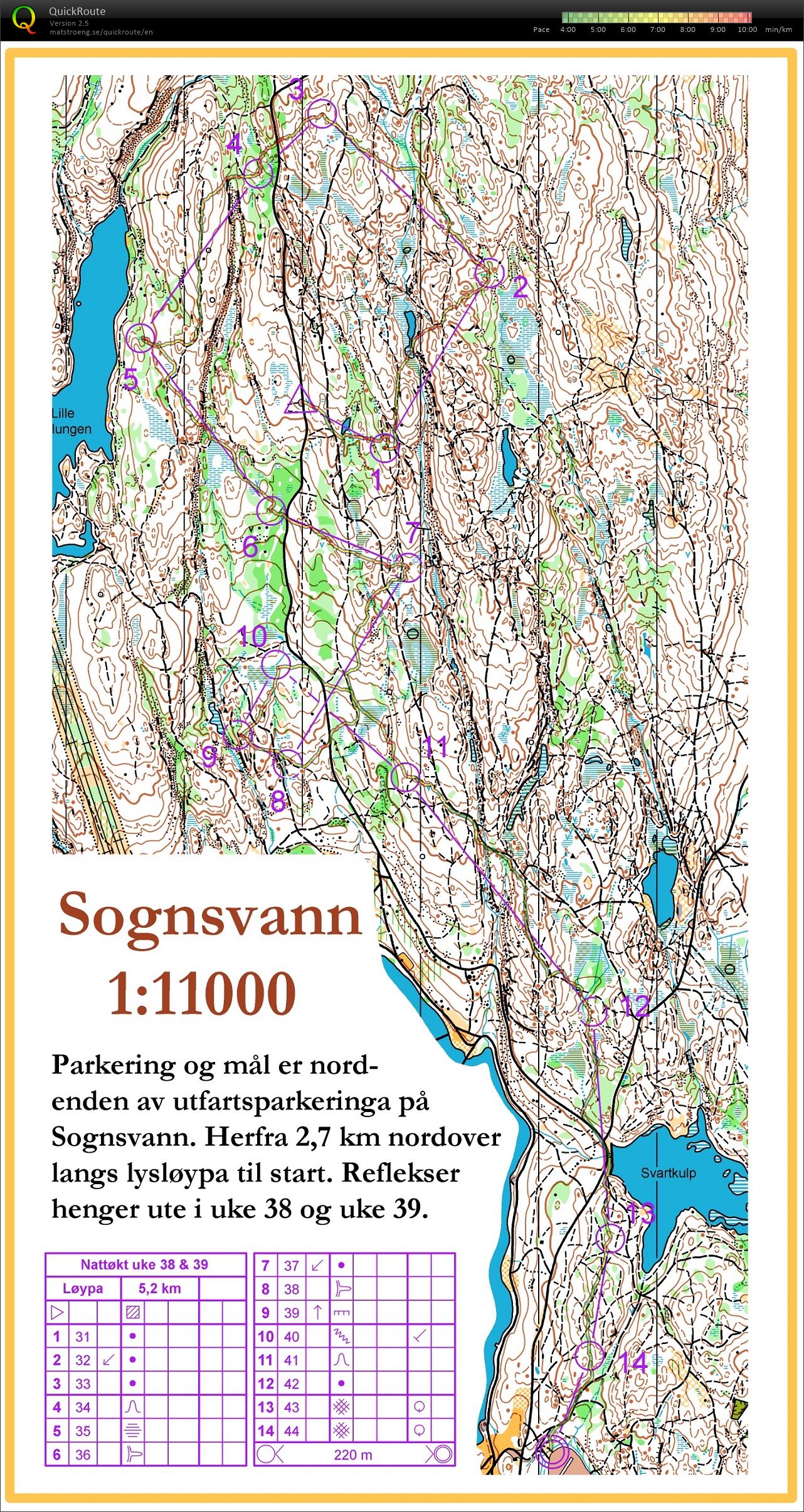 Nattøkt Sognsvann (20.09.2016)