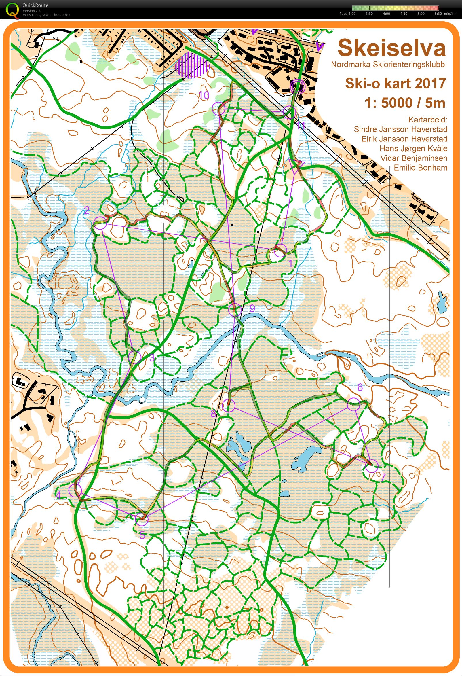 Ski-O-treff nattsprint (23-01-2017)