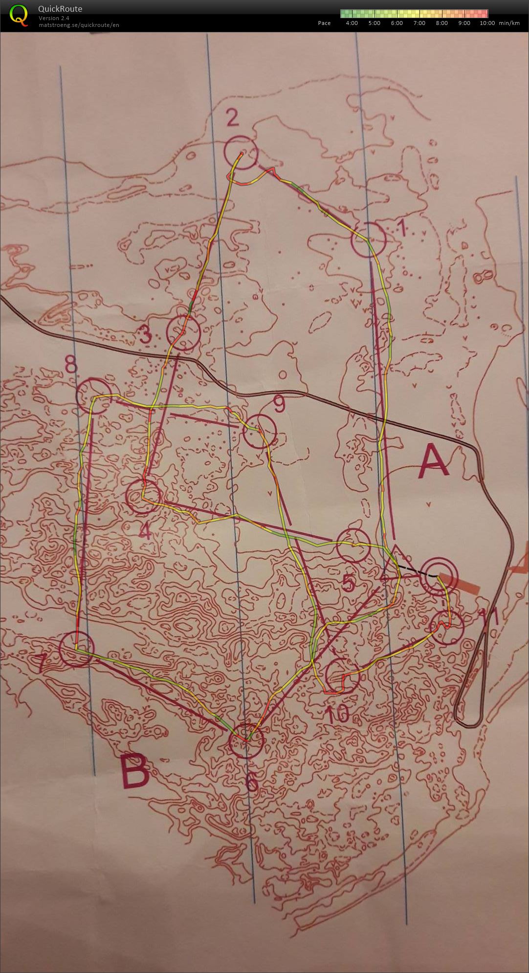 Høydekurveøkt Kronoskogen A,B (18.03.2017)