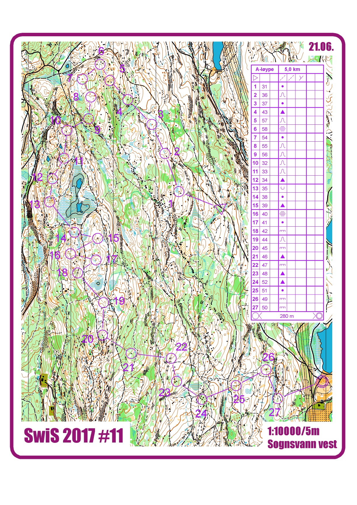 SwiS 2017 #11 - Sognsvann vest (21.06.2017)