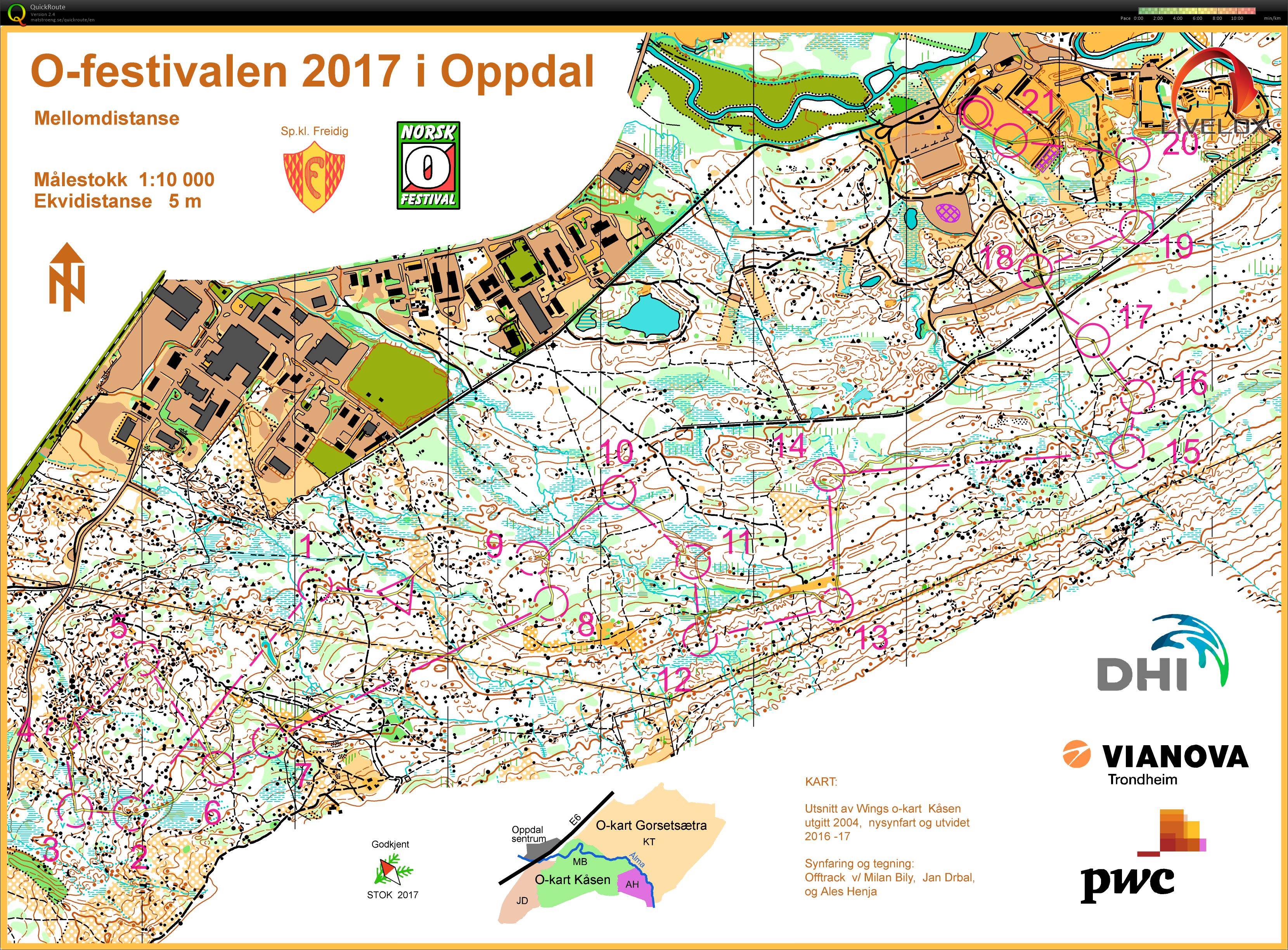 O-festivalen mellomdistanse (25/06/2017)