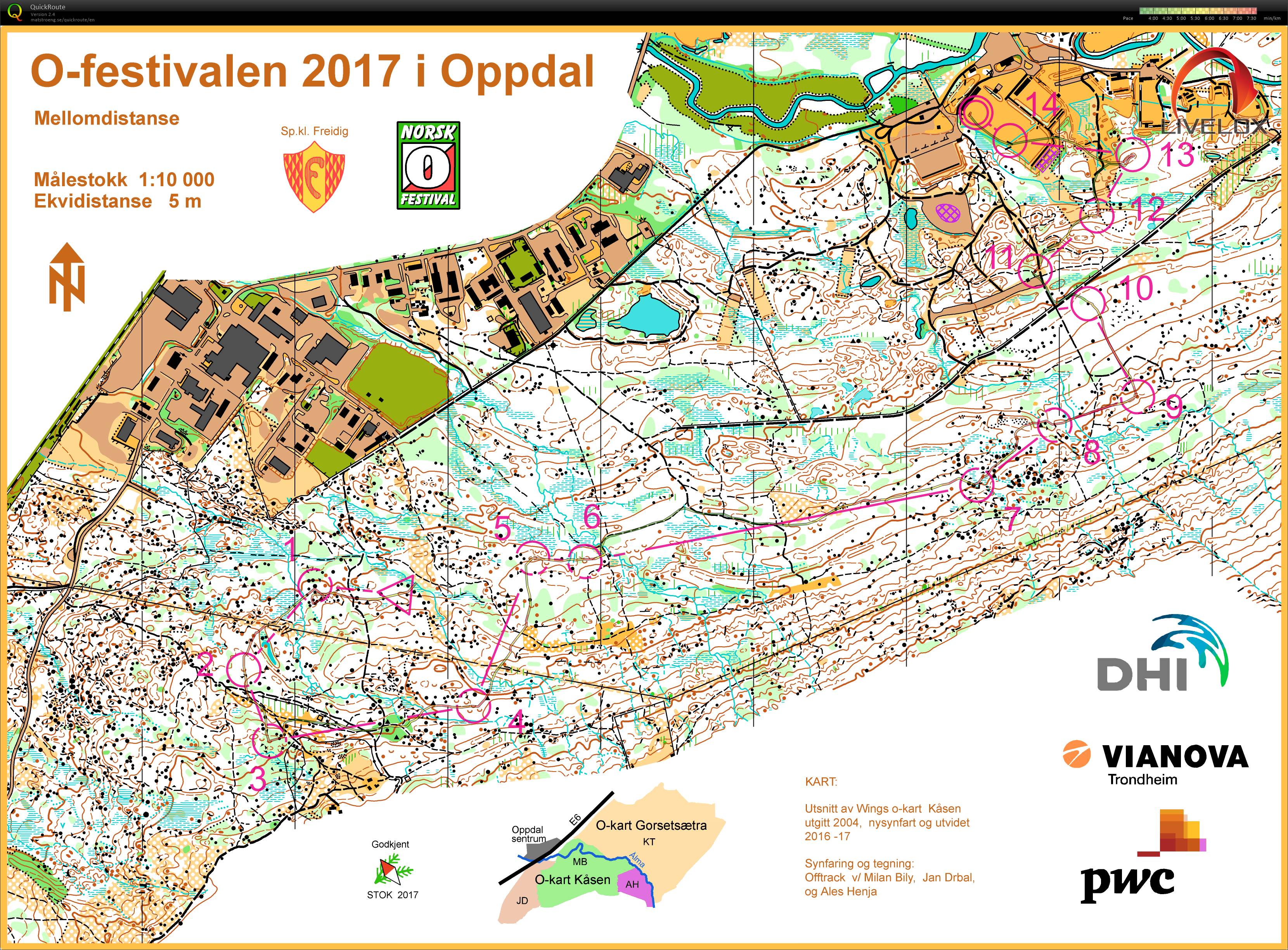 O-festivalen Oppdal Mellomdistanse (25.06.2017)