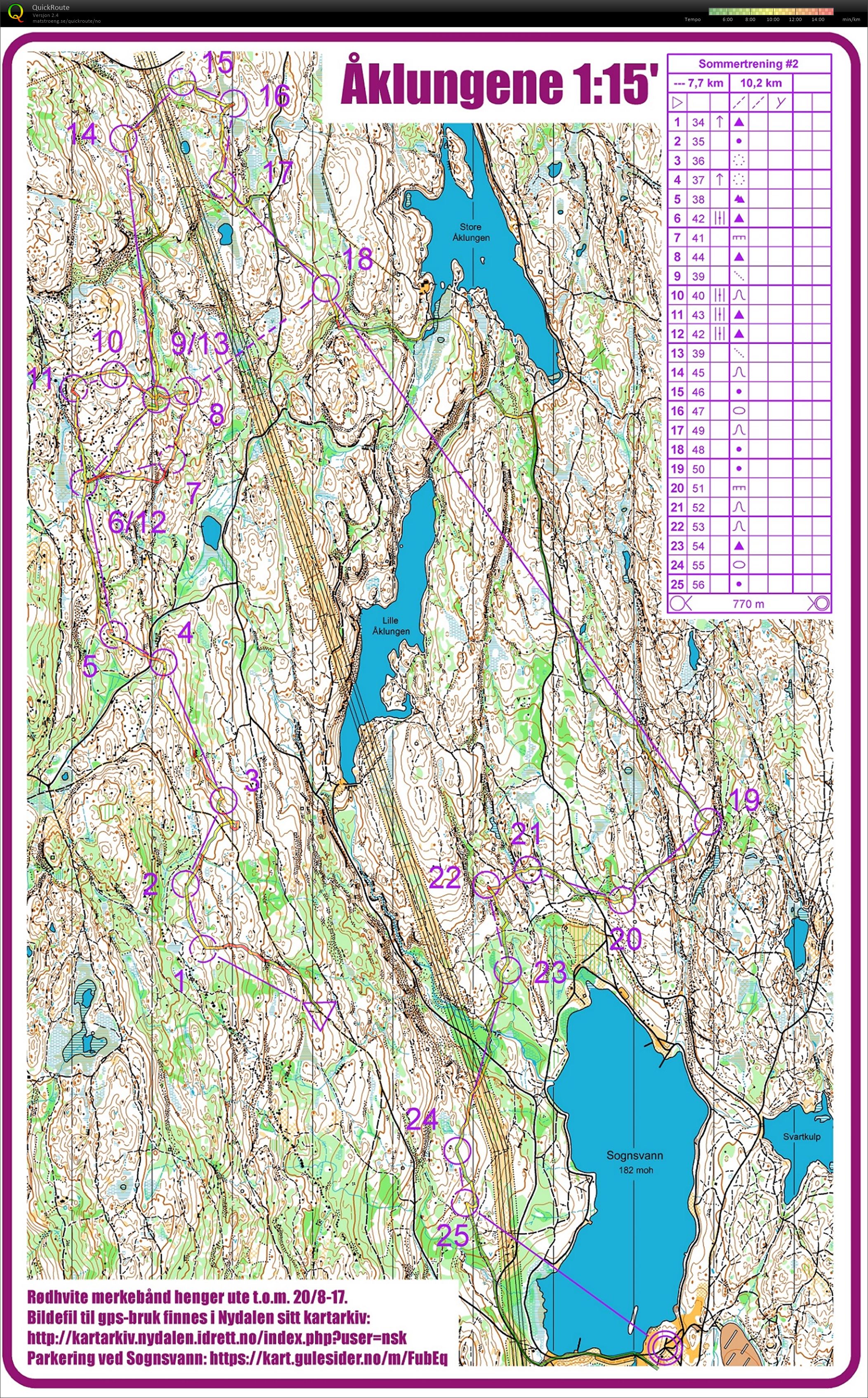 Langdistanse Sognsvann (2017-08-04)