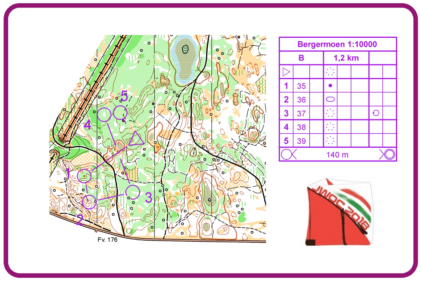 JWOC dagssamling økt 2: Løype B (2018-06-19)