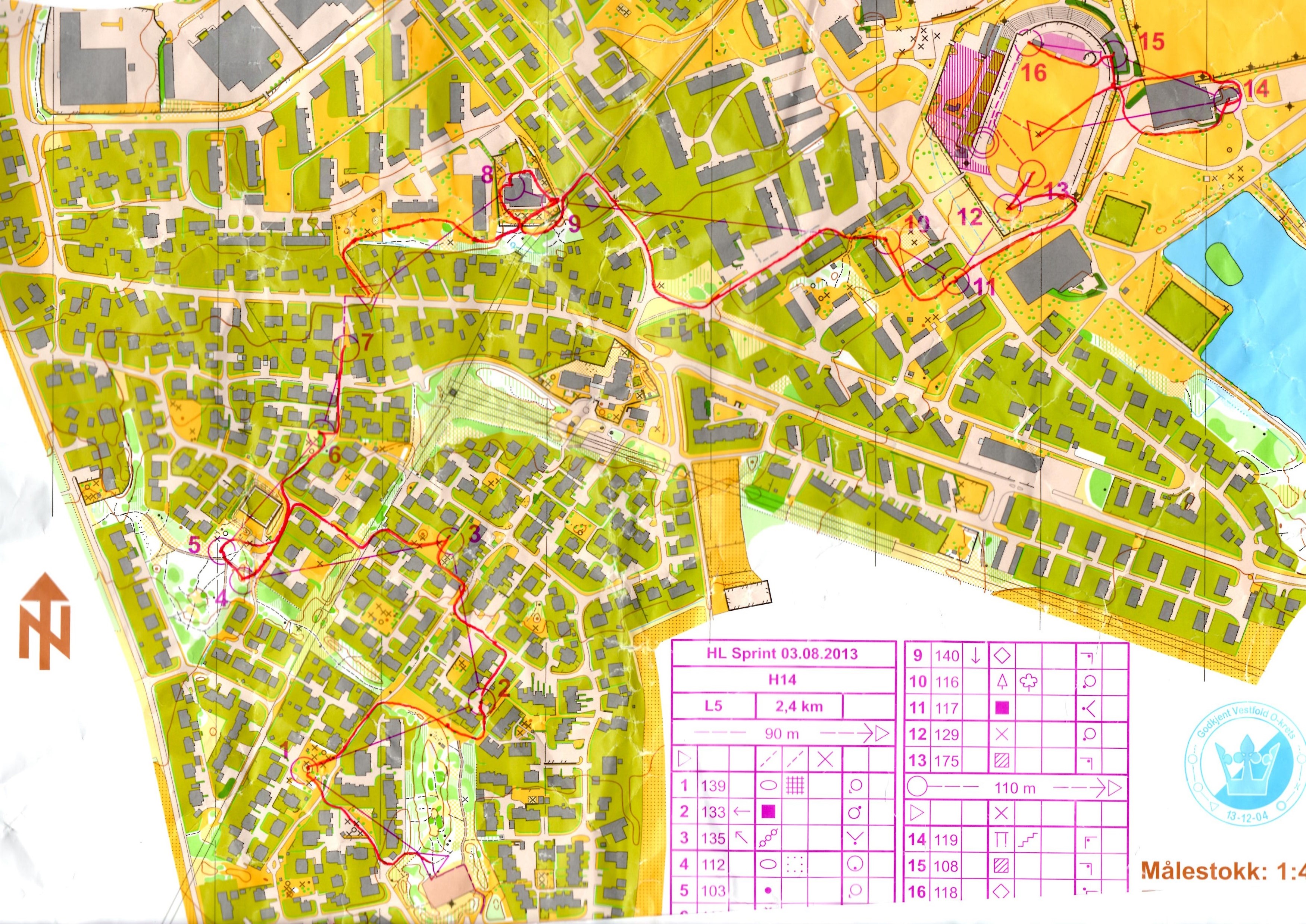 Hovedløpet Sprint H14 (03.08.2013)