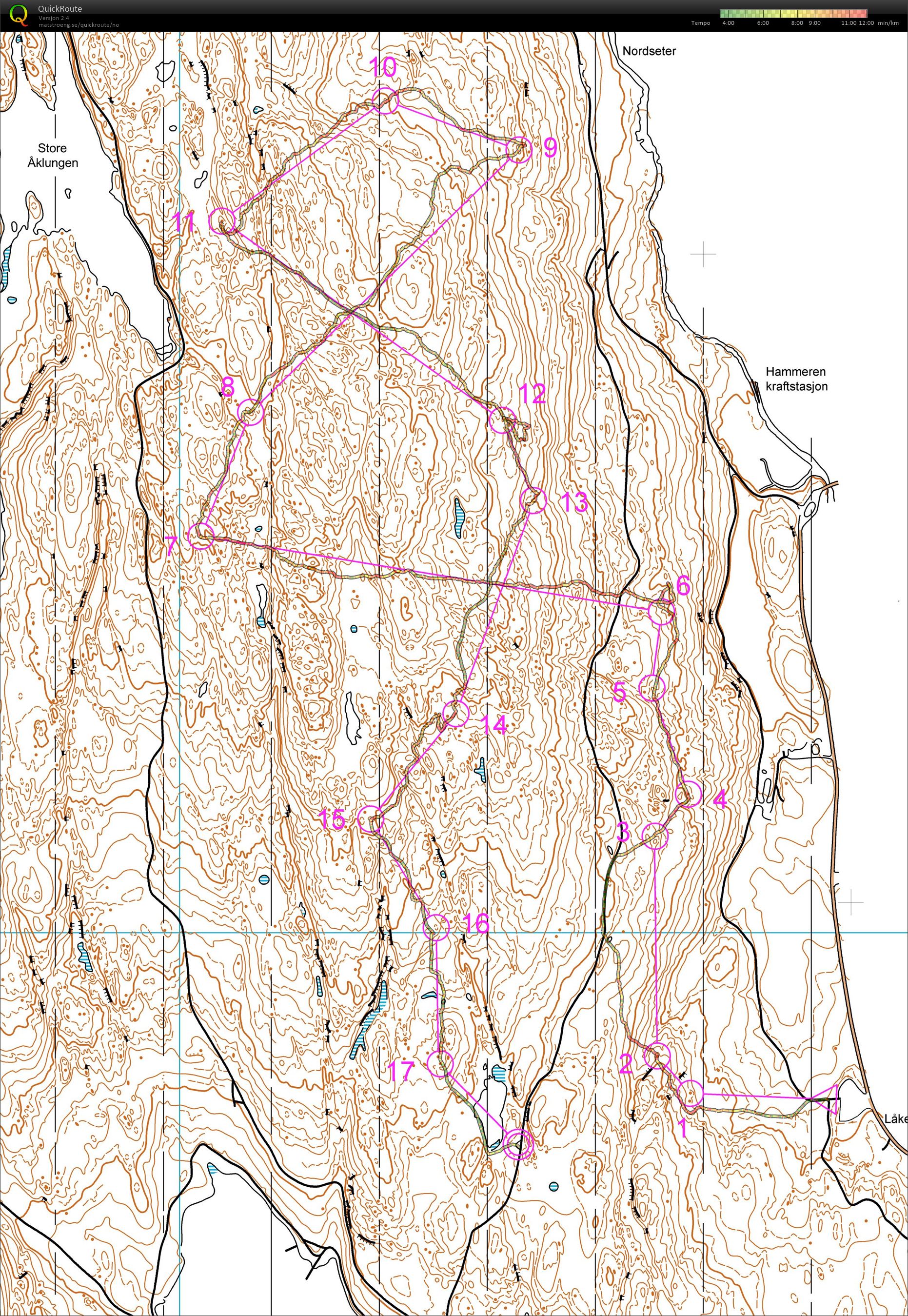 Kurveøkt fra Låkeberget (18-07-2018)