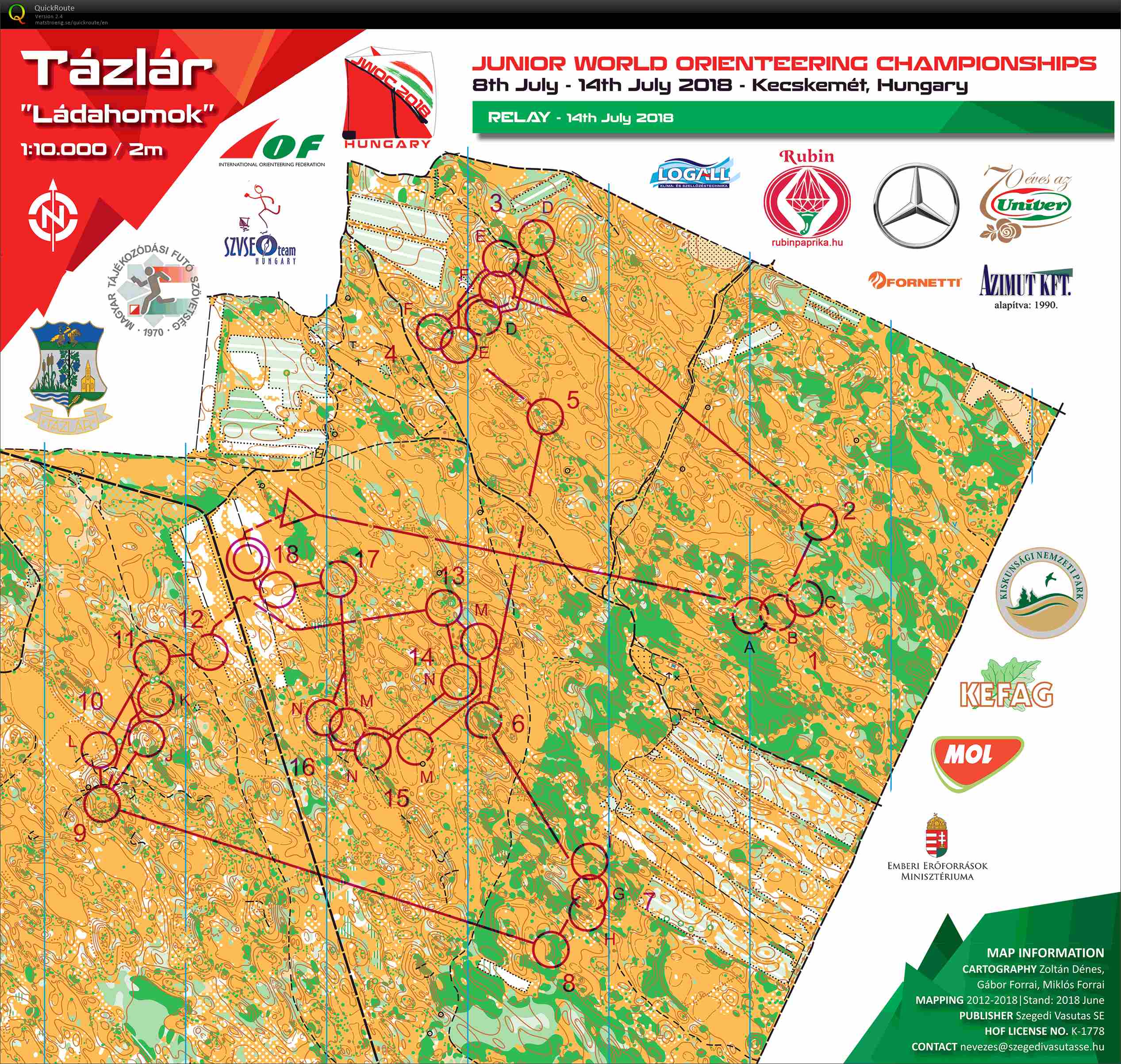 JWOC stafett (14.07.2018)