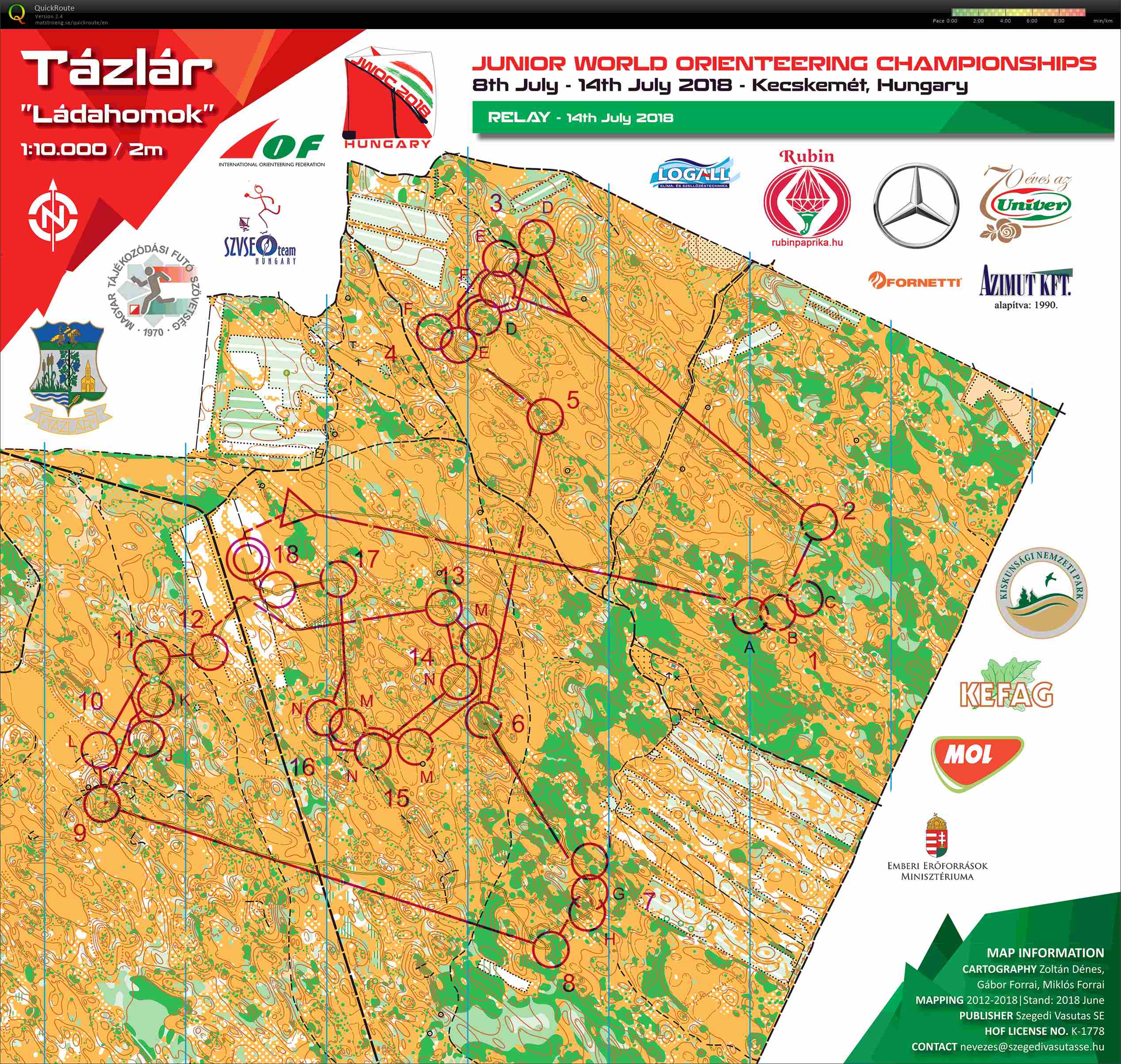 JWOC stafett (14.07.2018)