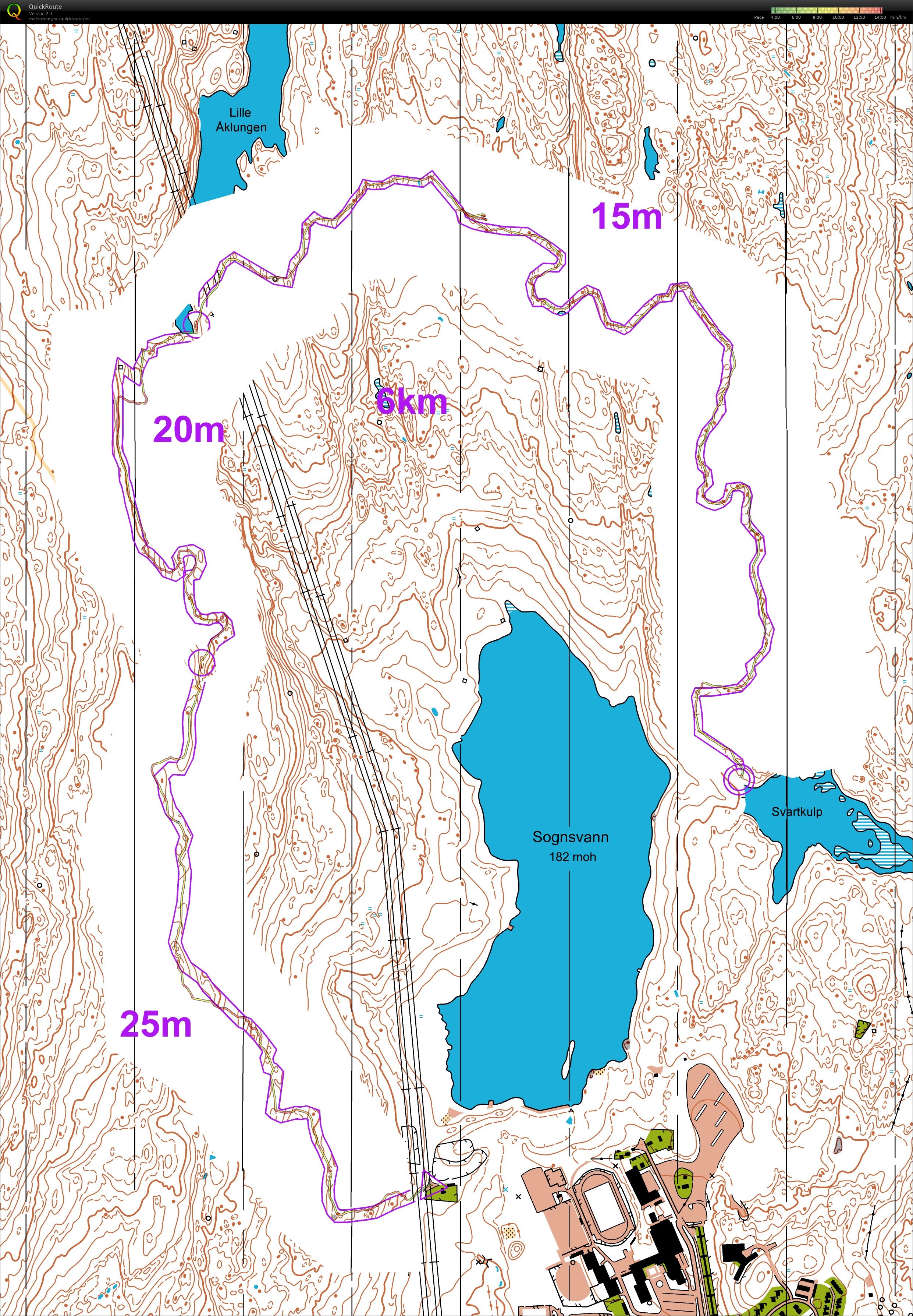 Kurvekorridor rundt sognsvann (07.08.2018)