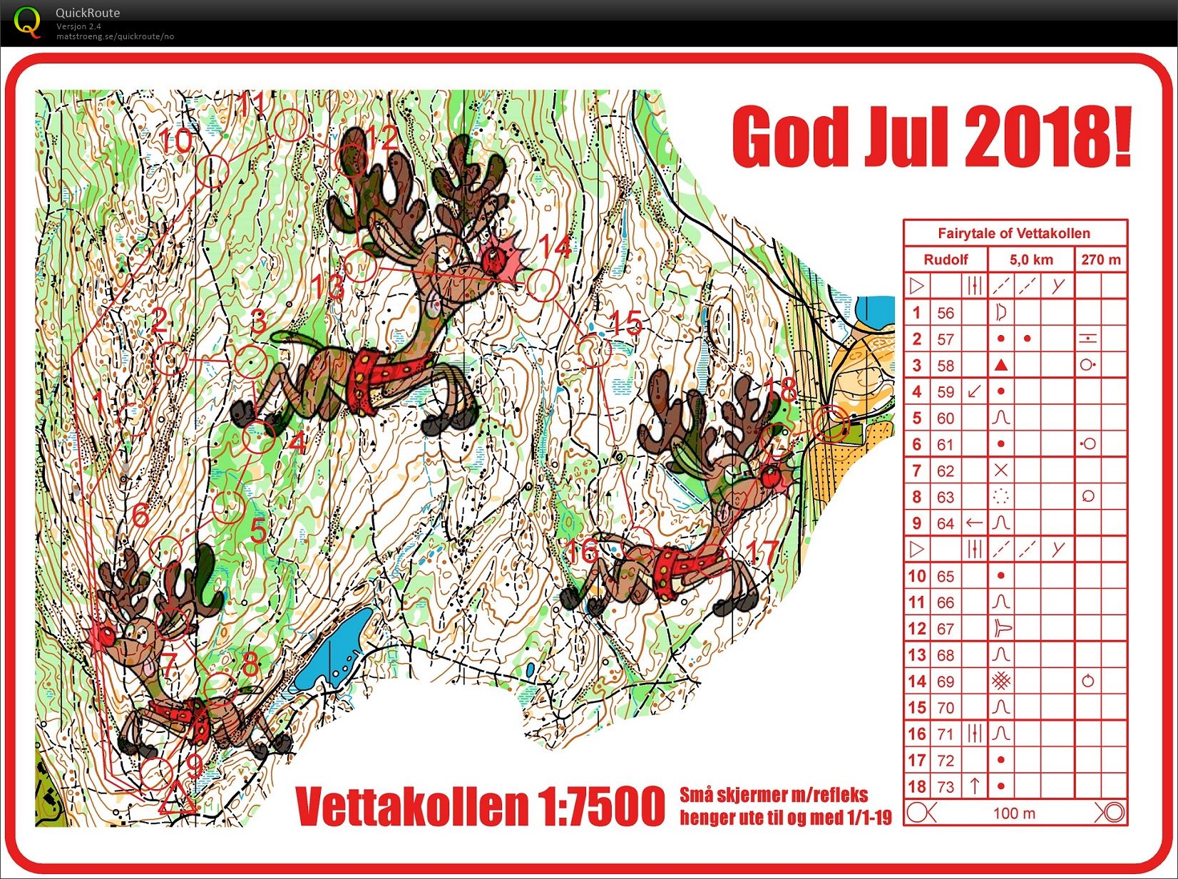 Ut med poster til juleøkt (2018-12-21)