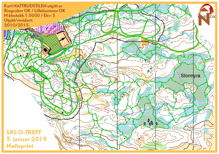 Ski-o treff nattsprint (2019-01-05)