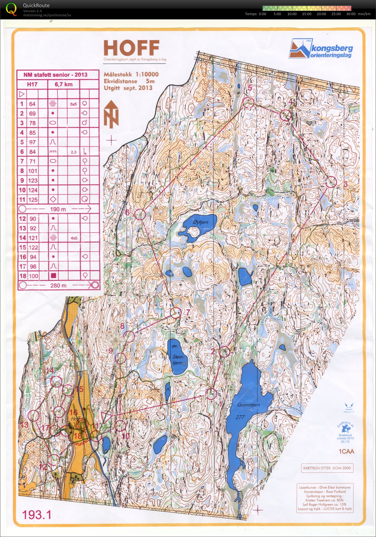 NM stafett 1. etappe (15.09.2013)