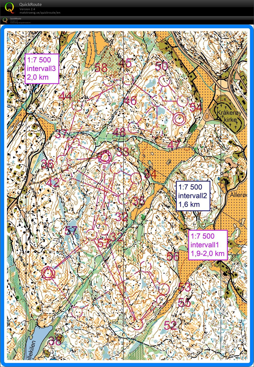 Dagstur Fredrikstad, O-intervall med Håvard (23.01.2019)