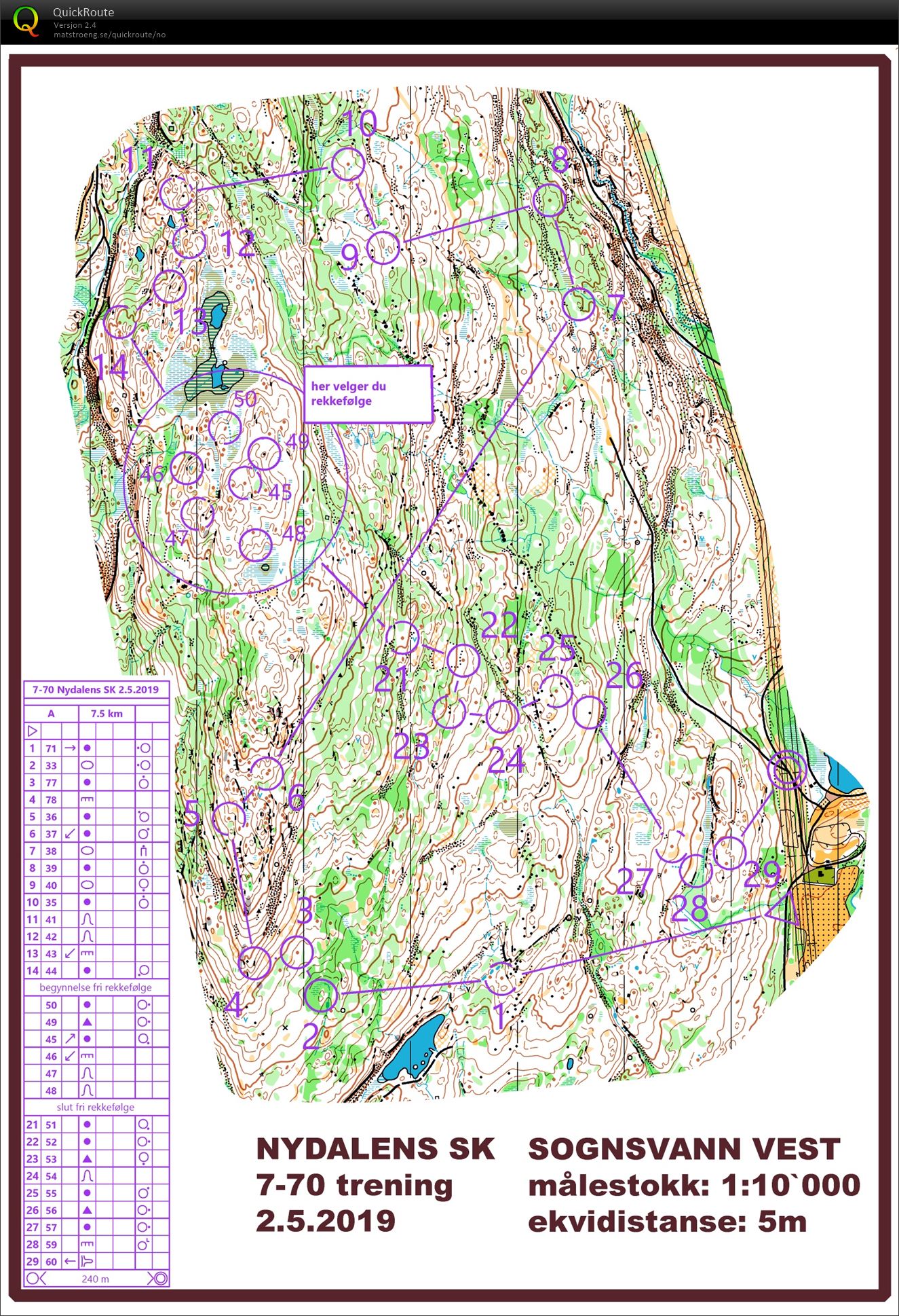 7-70 - løype og postplukk (02.05.2019)