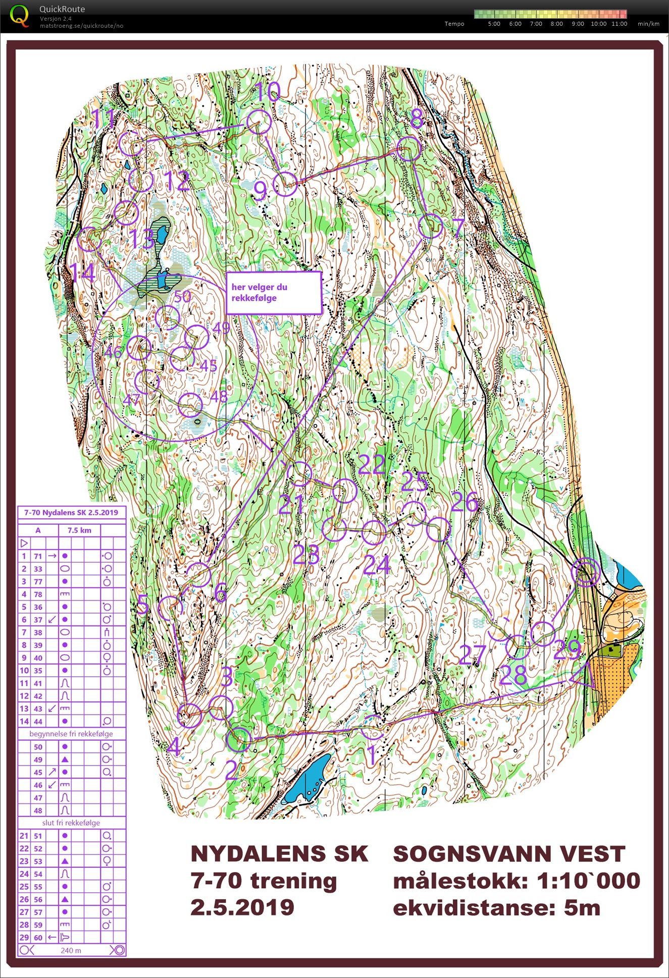 7-70 - løype og postplukk (02.05.2019)