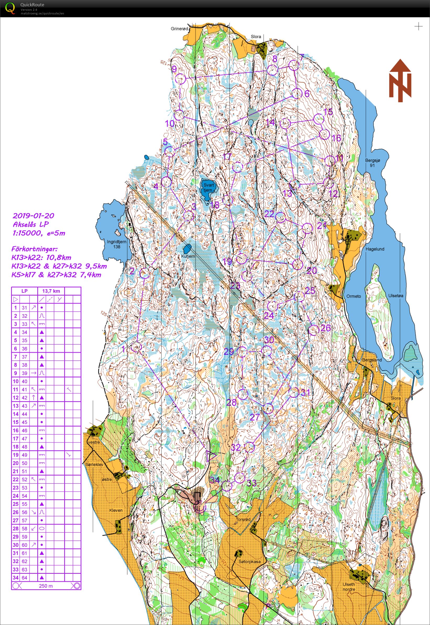 O-langtur på Akselås (08.05.2019)