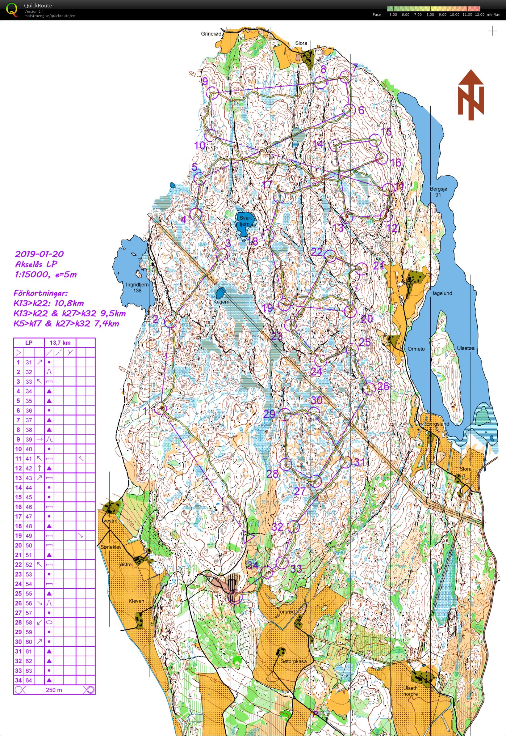 O-langtur på Akselås (08.05.2019)