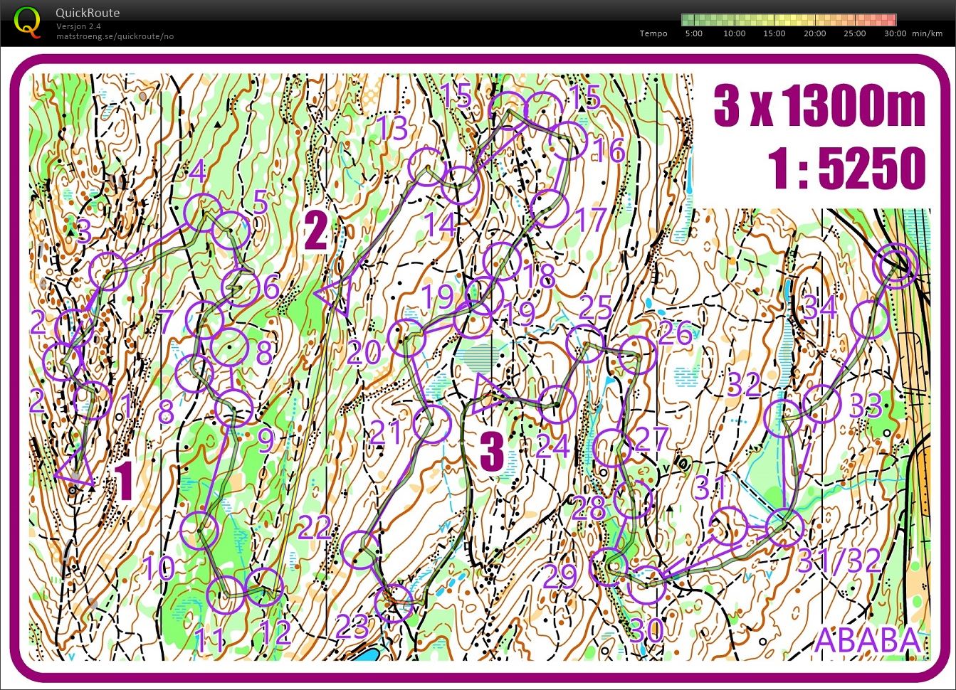 3 x 1300m utfor (23.12.2019)