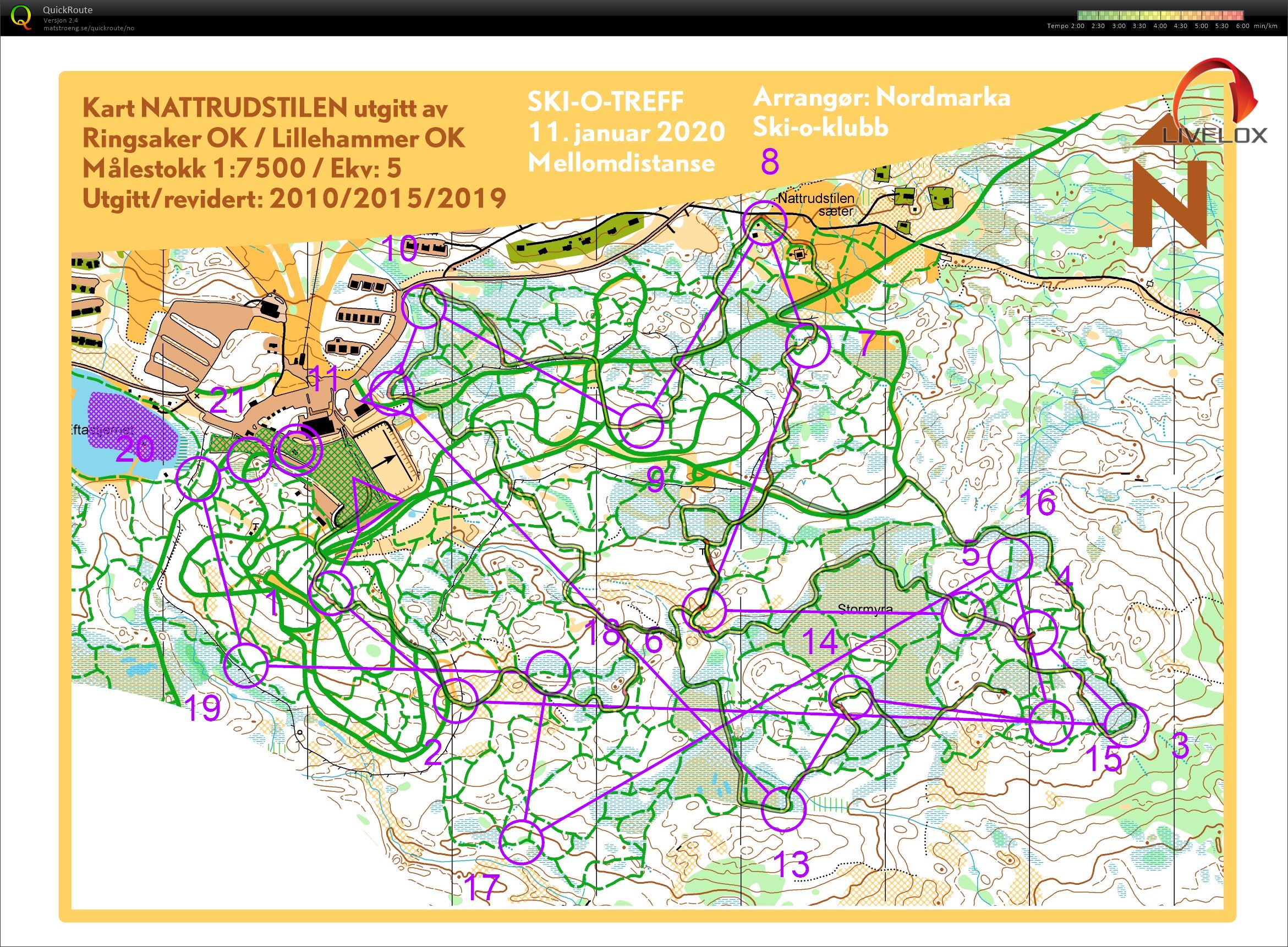 Ski-o treff mellomdistanse (11.01.2020)