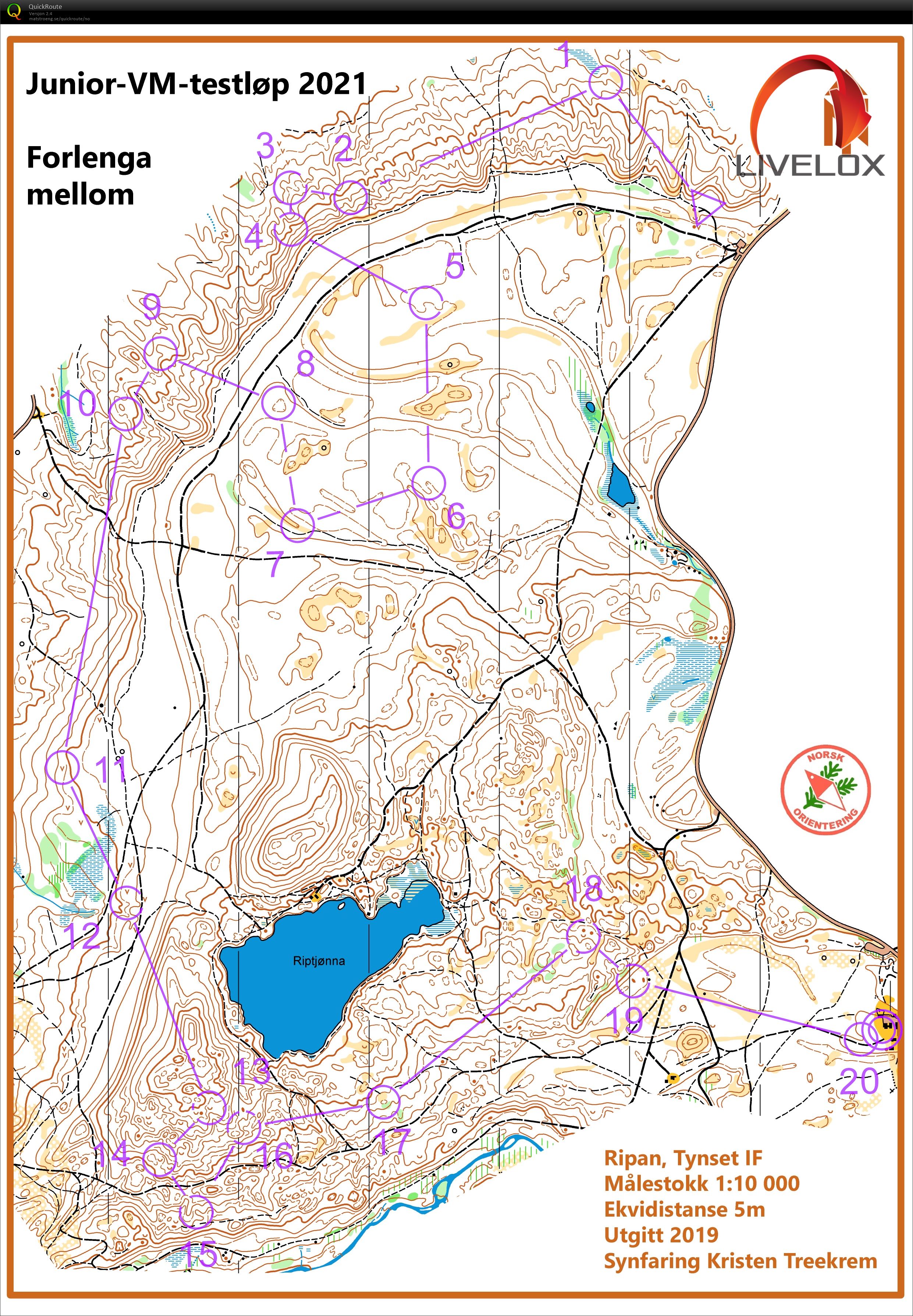 JWOC-testløp forlenga mellom (07.08.2021)