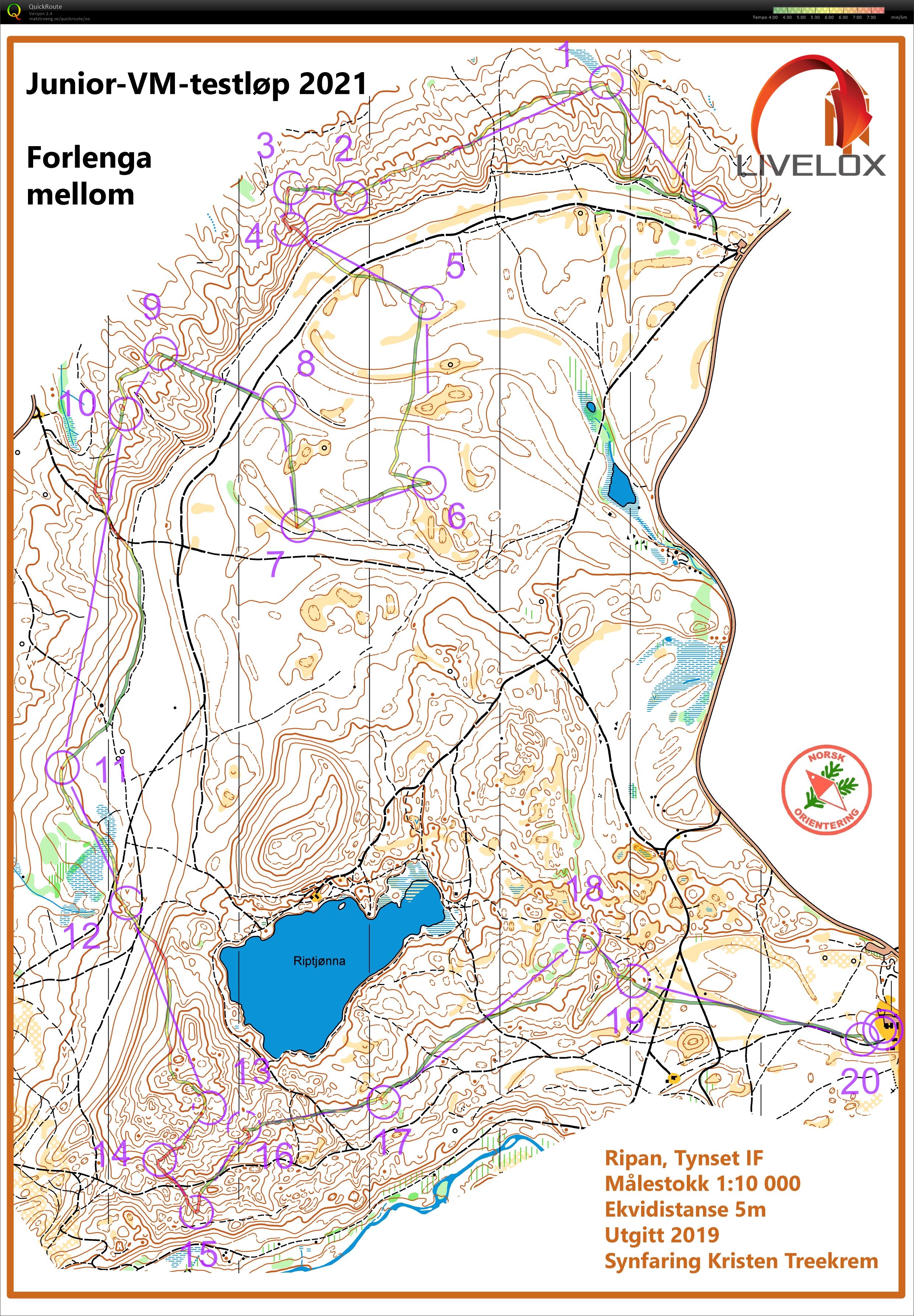 JWOC-testløp forlenga mellom (07.08.2021)