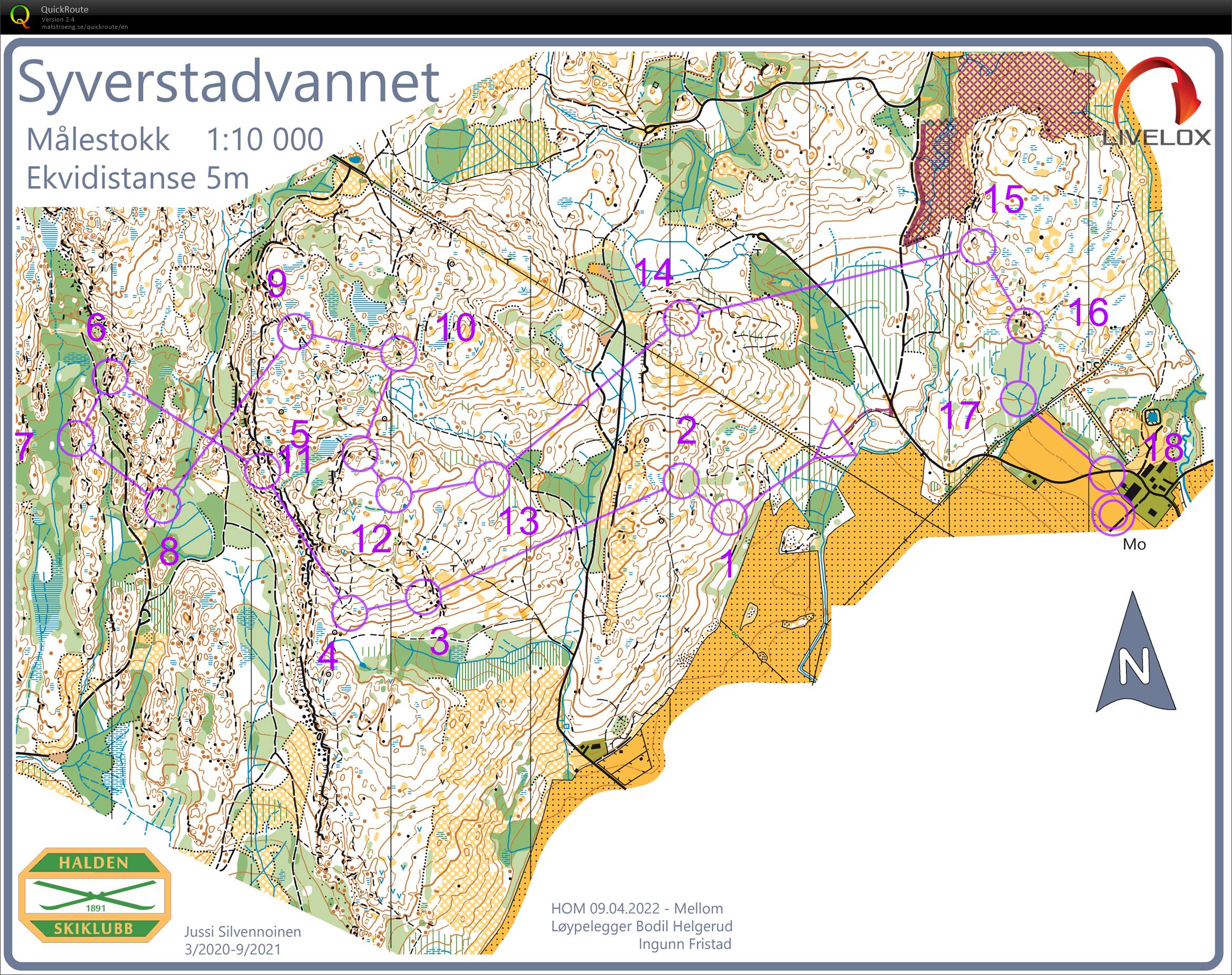 Halden O-Meeting, mellom (2022-04-09)