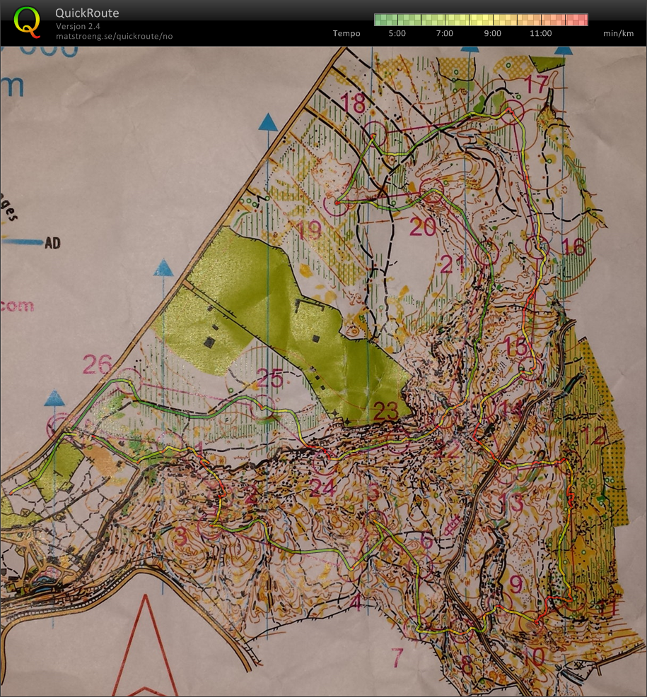 Mellomdistanse, mest rolig, litt fort (2014-03-02)
