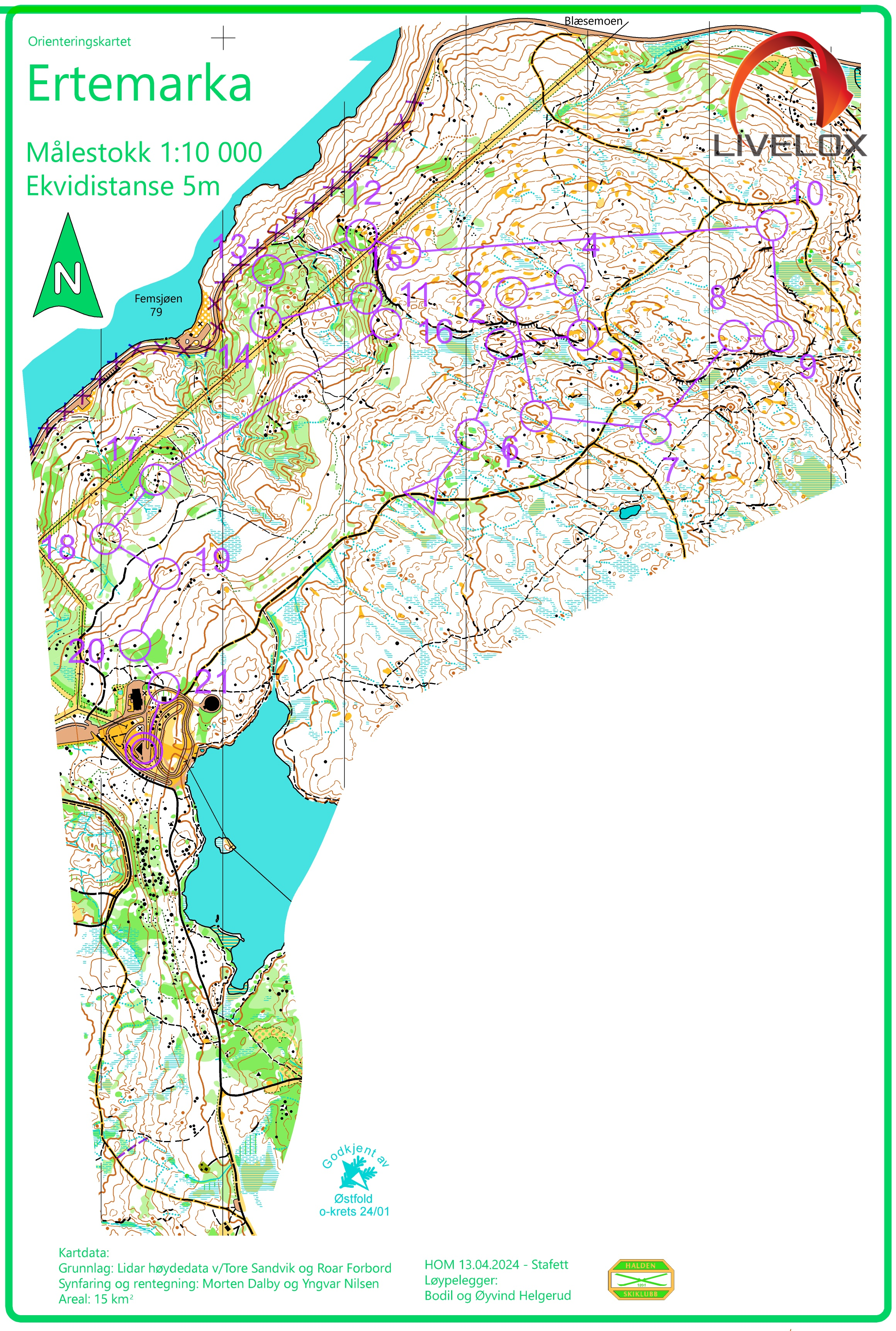 Halden O-meeting, mellom (13.04.2024)