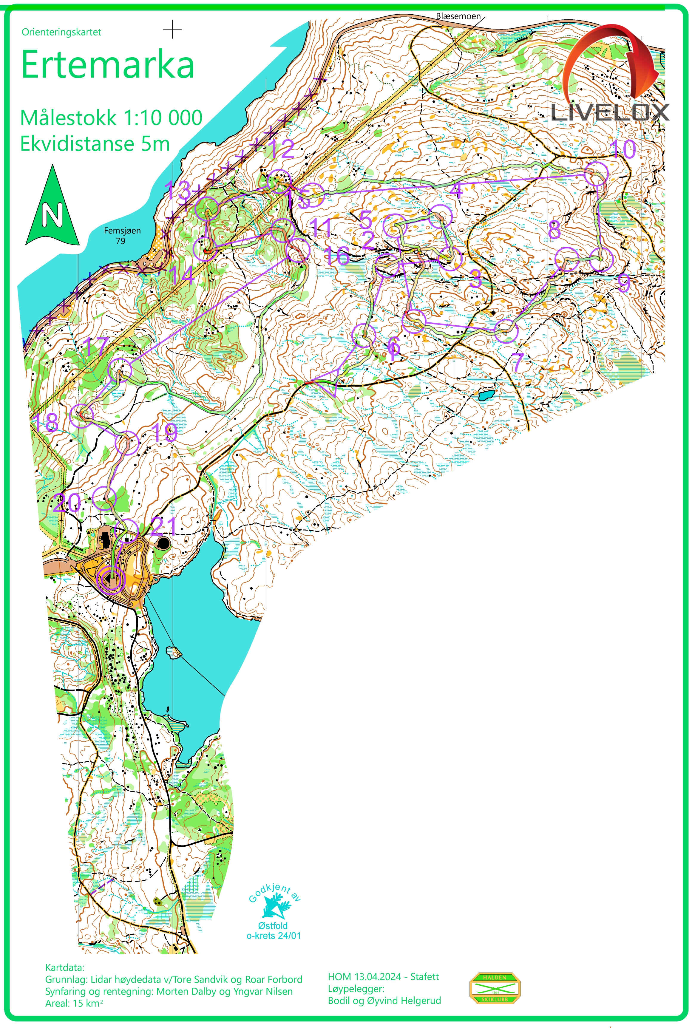 Halden O-meeting, mellom (13.04.2024)