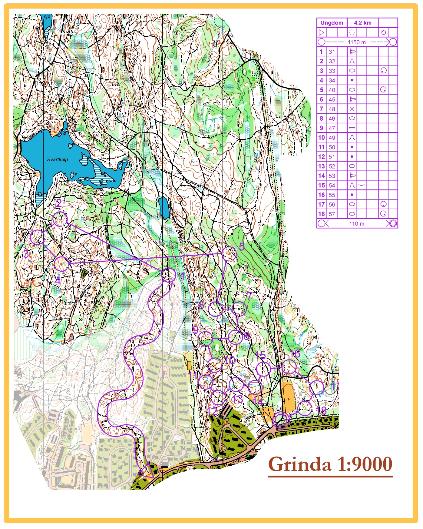 Lørdagsøkt fra Grinda (kort) (2014-03-29)