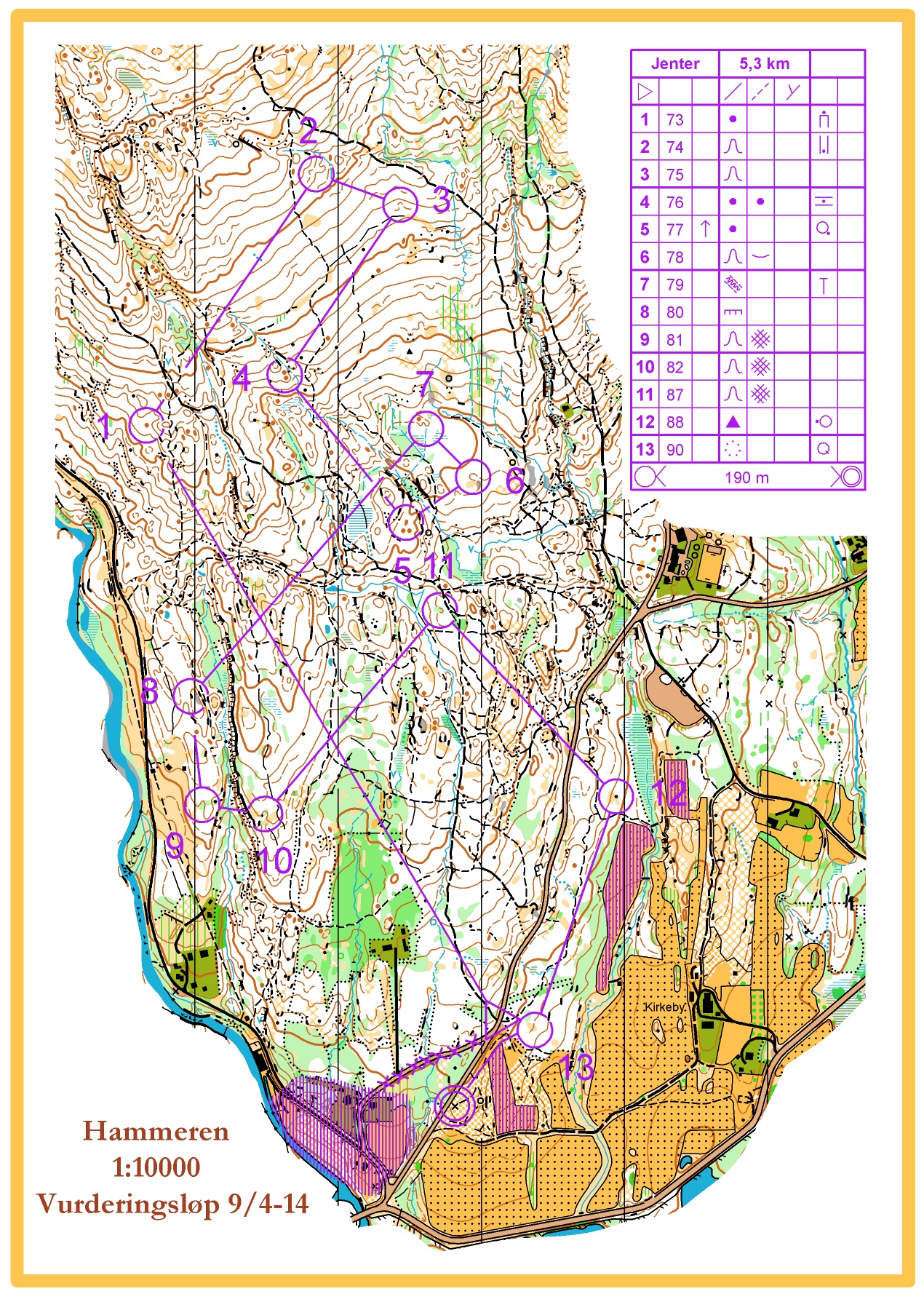 Vurderingsløp Tiomila Jenter (2014-04-09)